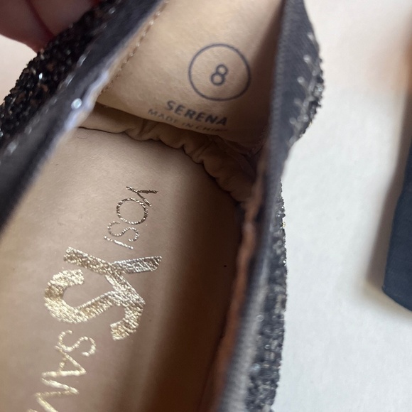 Yosi Samra Oxidized Silver Ombre Glitter Serena Foldable Ballet Flat Shoes 8 - Picture 13 of 16